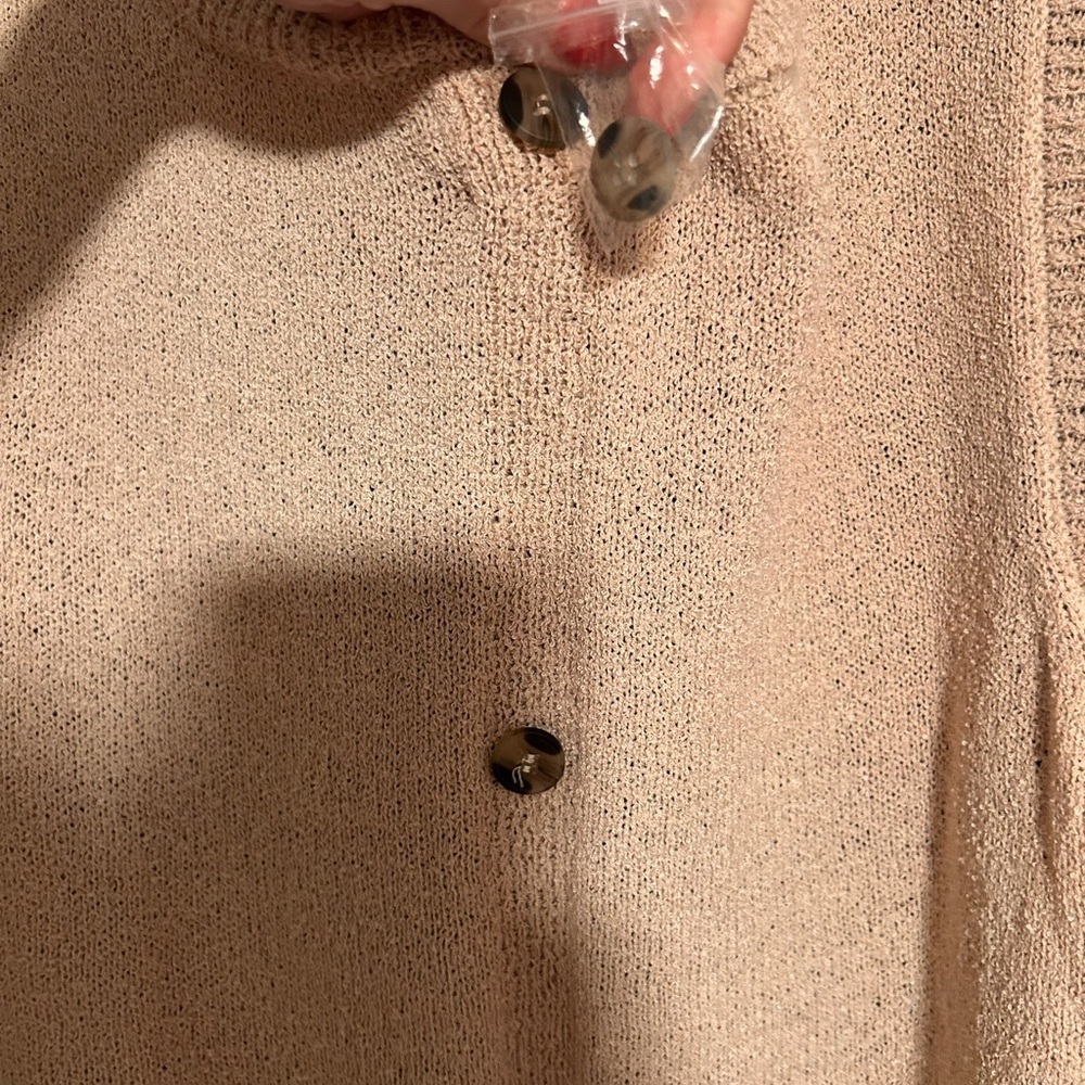 Perch by Blu Pepper Beige Sweater tank with buttons down - Picture 4 of 6